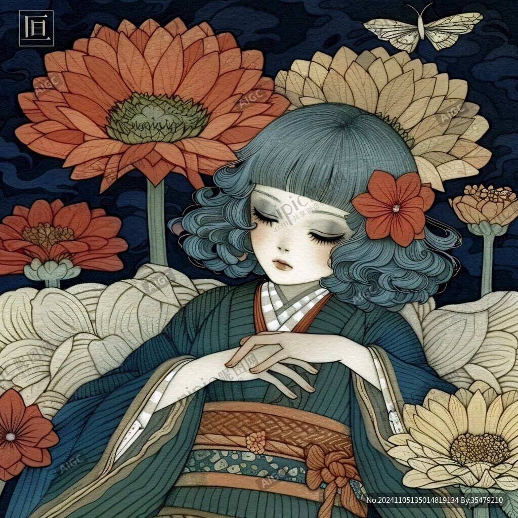 插画艺妓