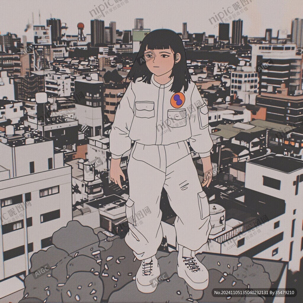 都市女孩插画