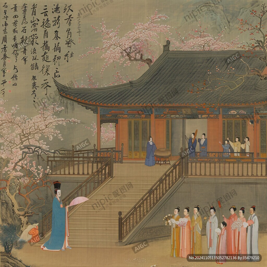 春苑捣练图