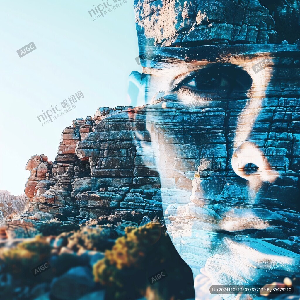 人脸山峰