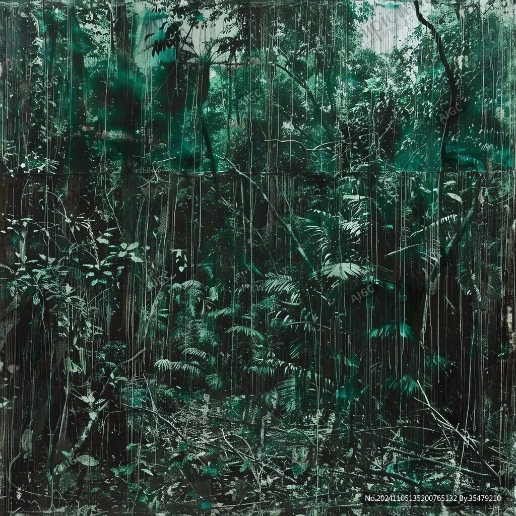 翠竹林秘幽雅图