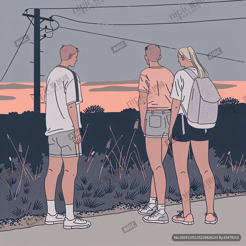 穿搭插画