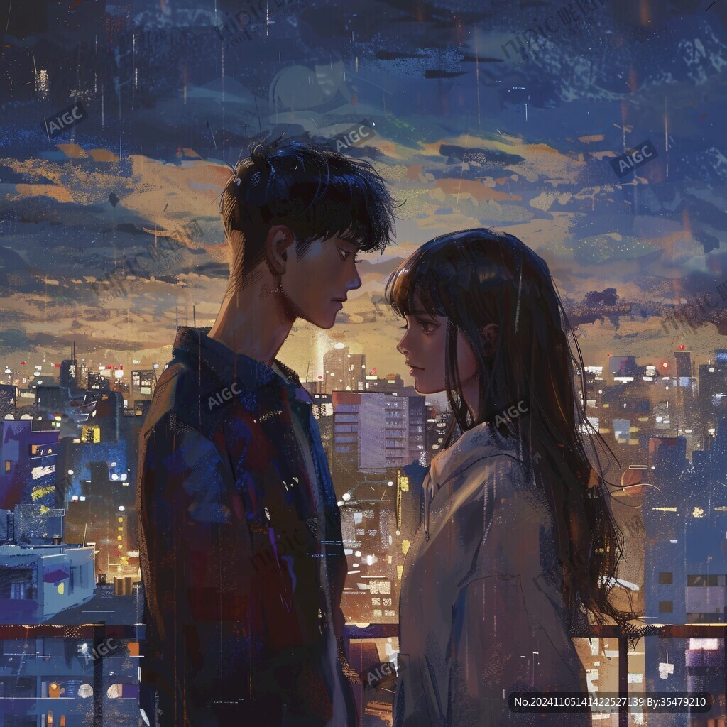 插画情侣