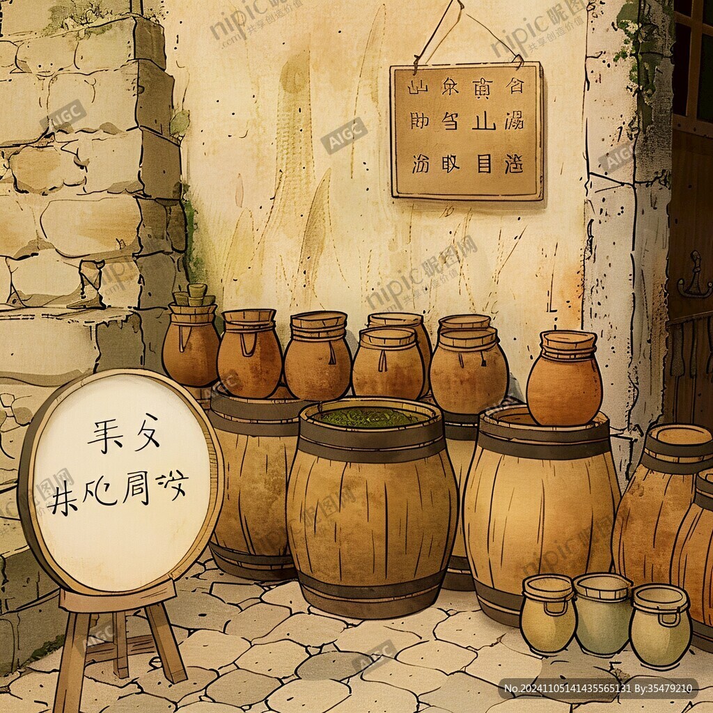 醋缸插画