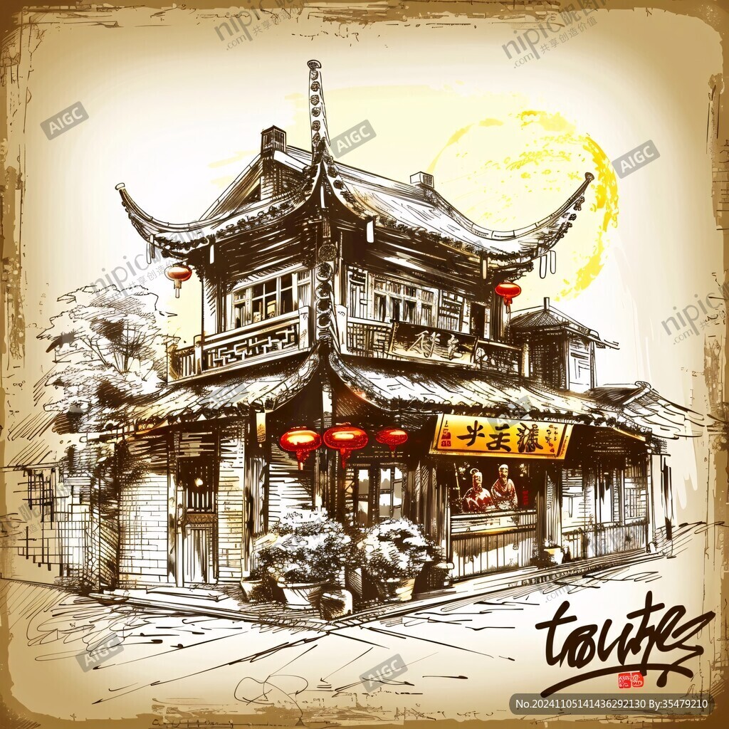 手绘小酒馆