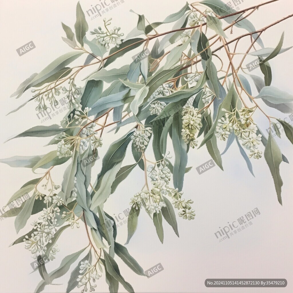 手绘密蒙花