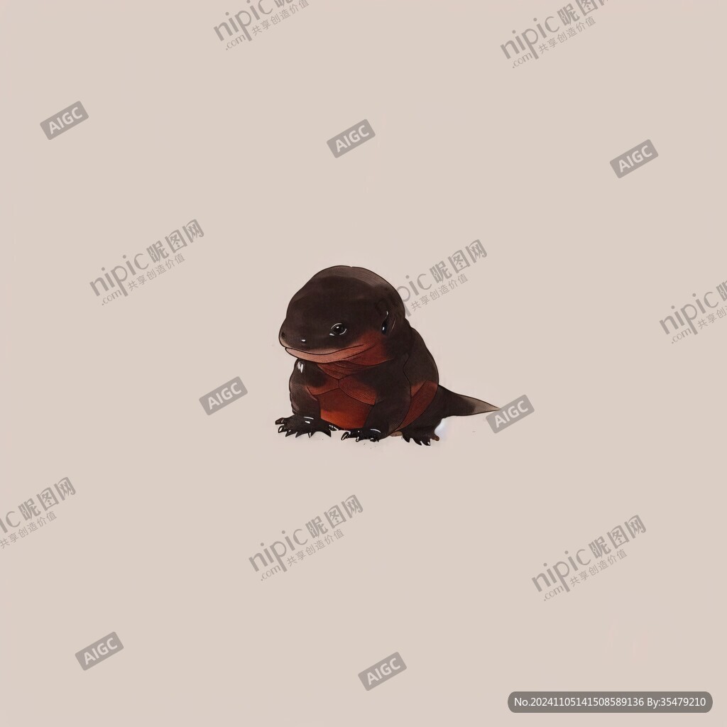 娃娃鱼插画