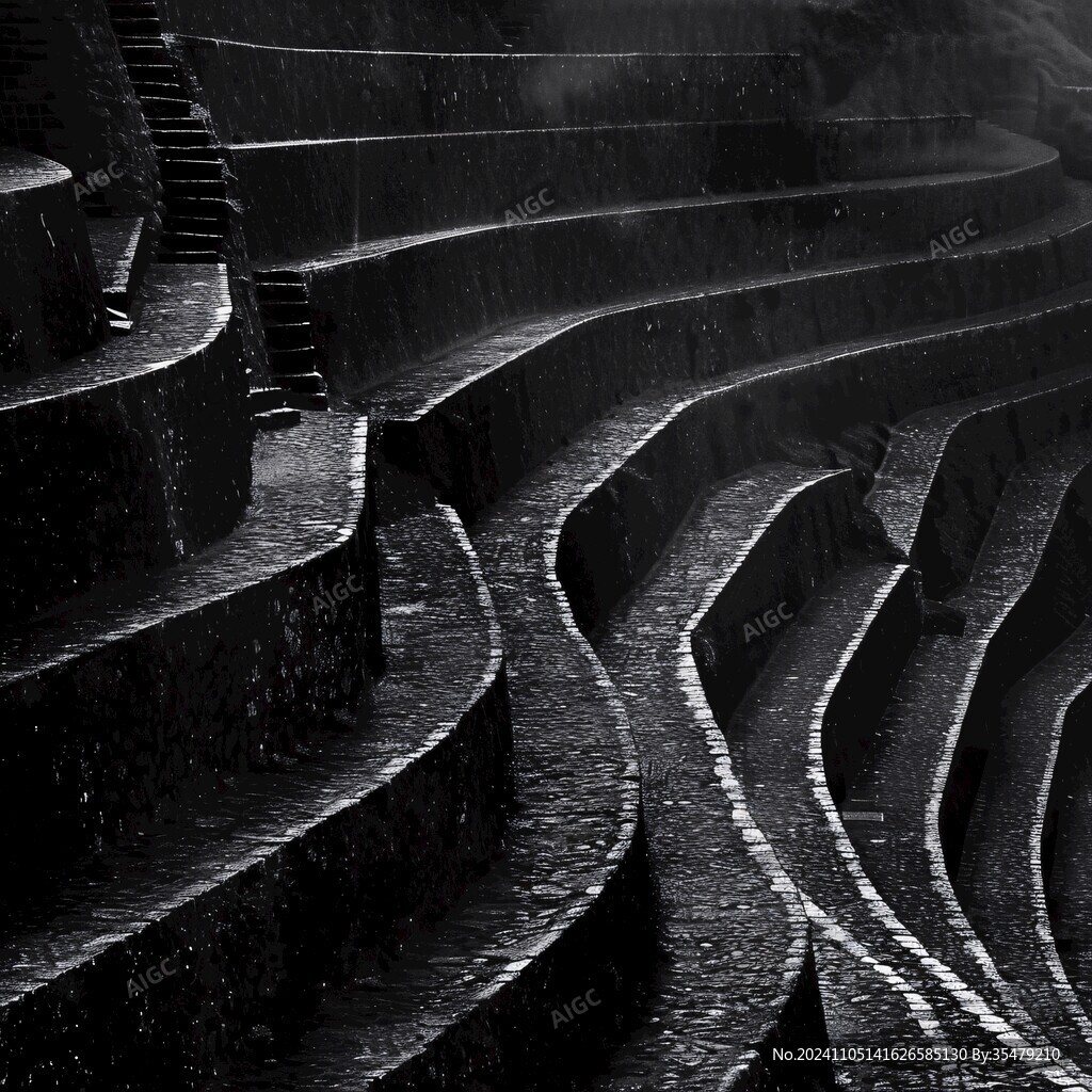 雨中楼梯