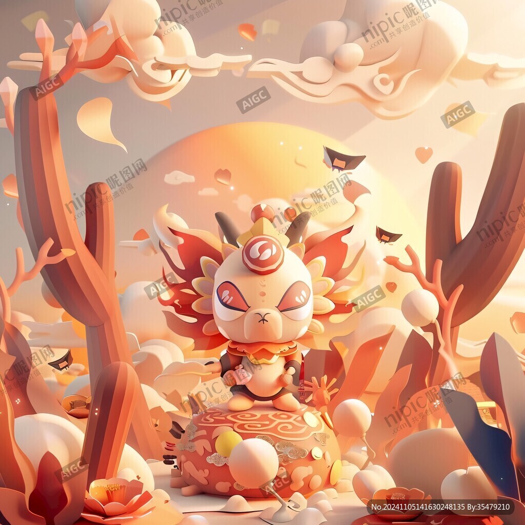 龙年ip插画