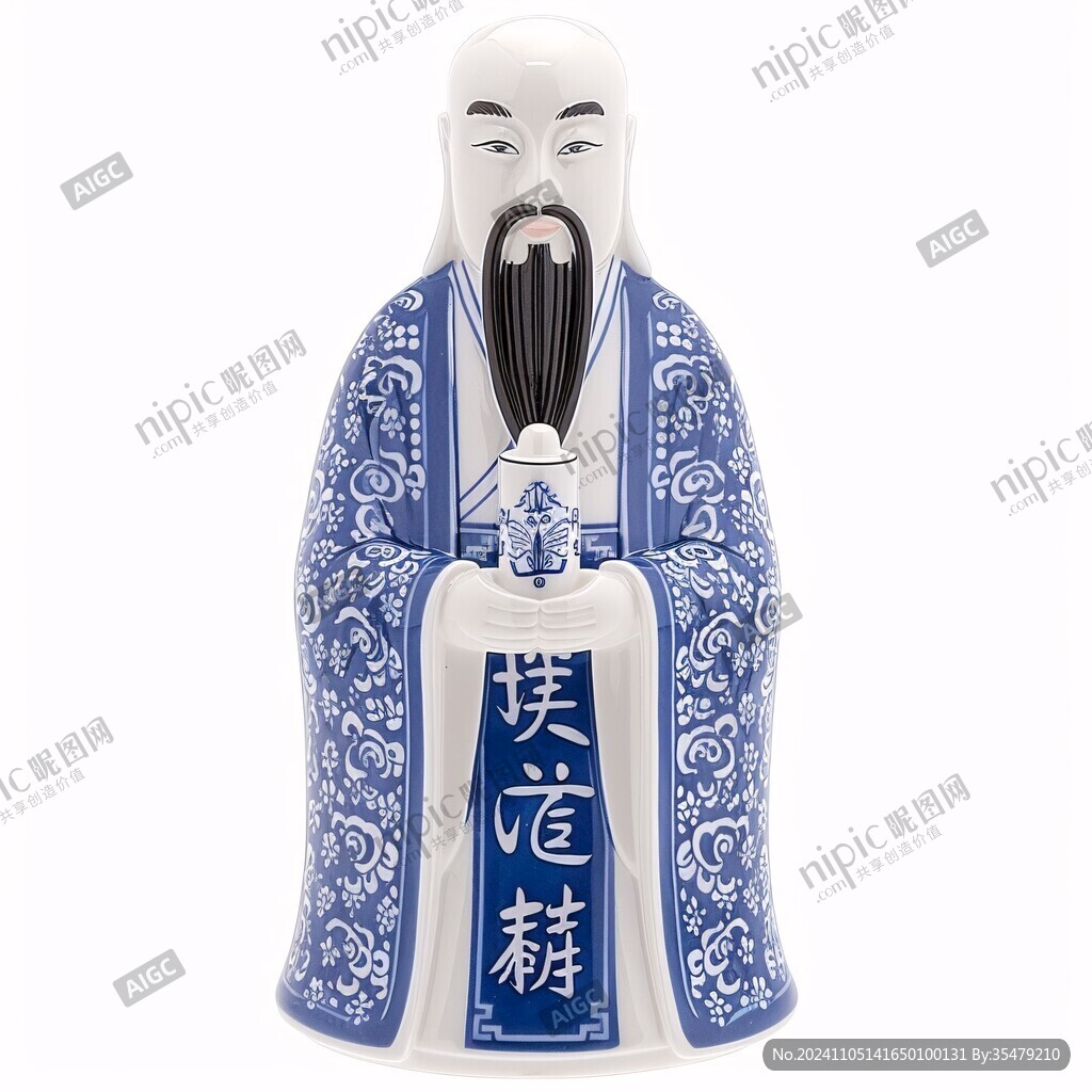陶瓷财神爷摆件