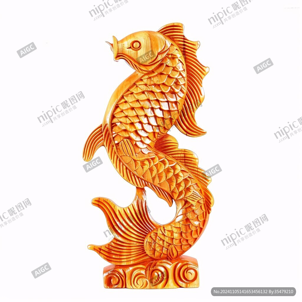 3d浮雕金鱼鲤鱼