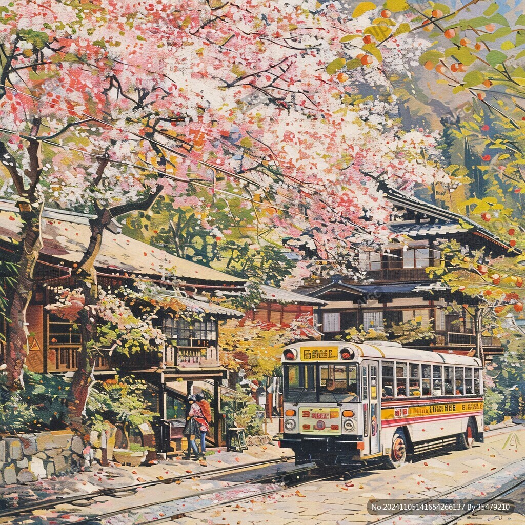 日系风景插画
