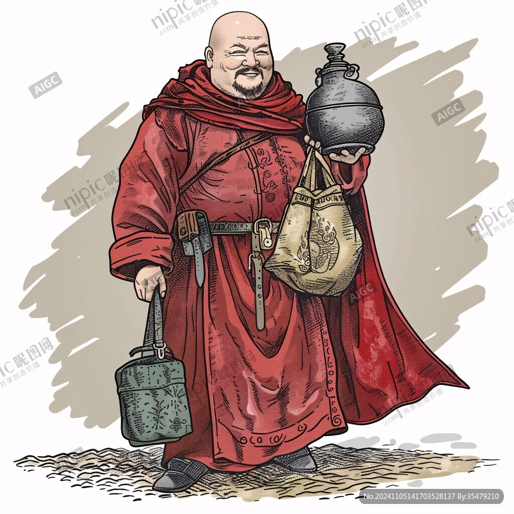 古典卖油人物