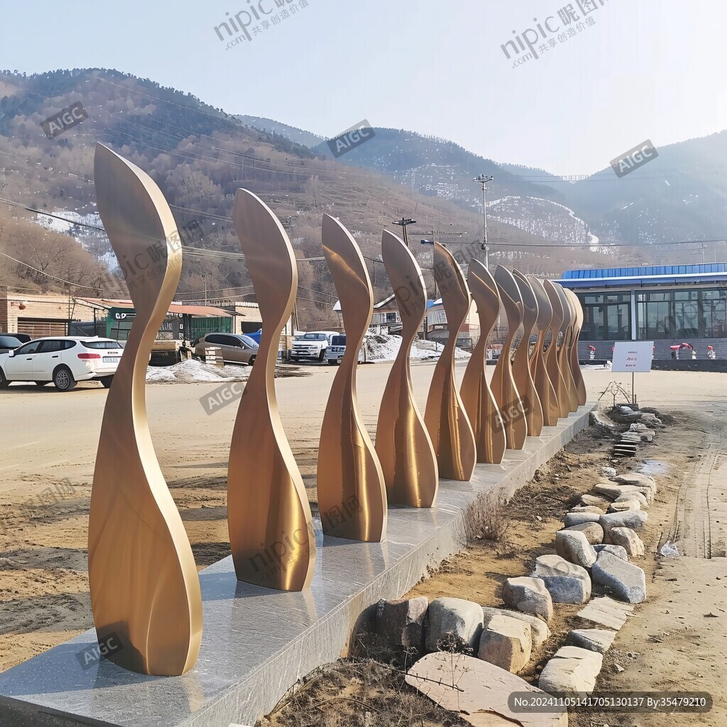 自然风动板雕塑