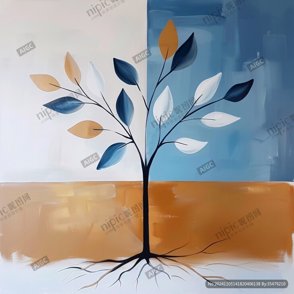 艺术树无框画
