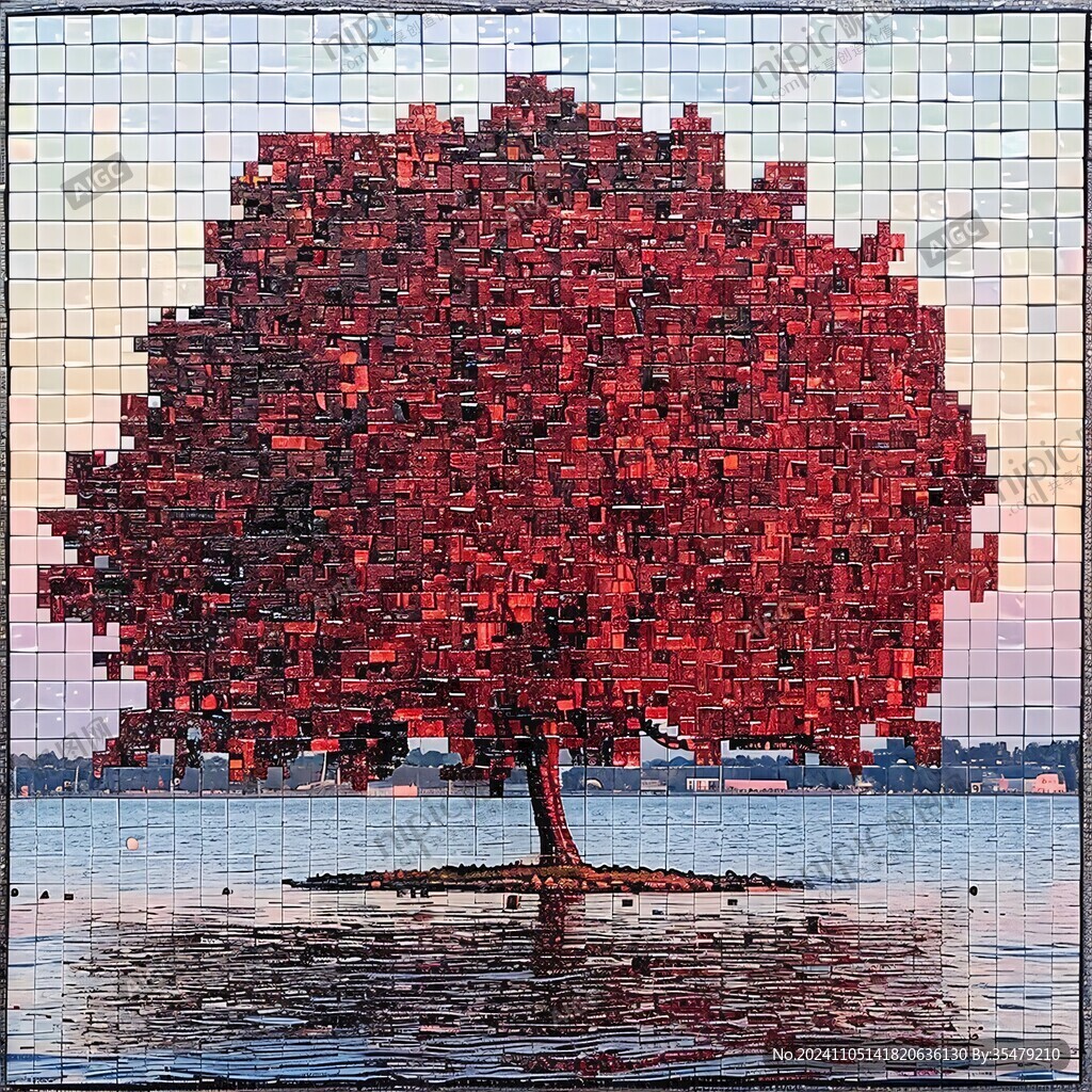 建筑晶格画