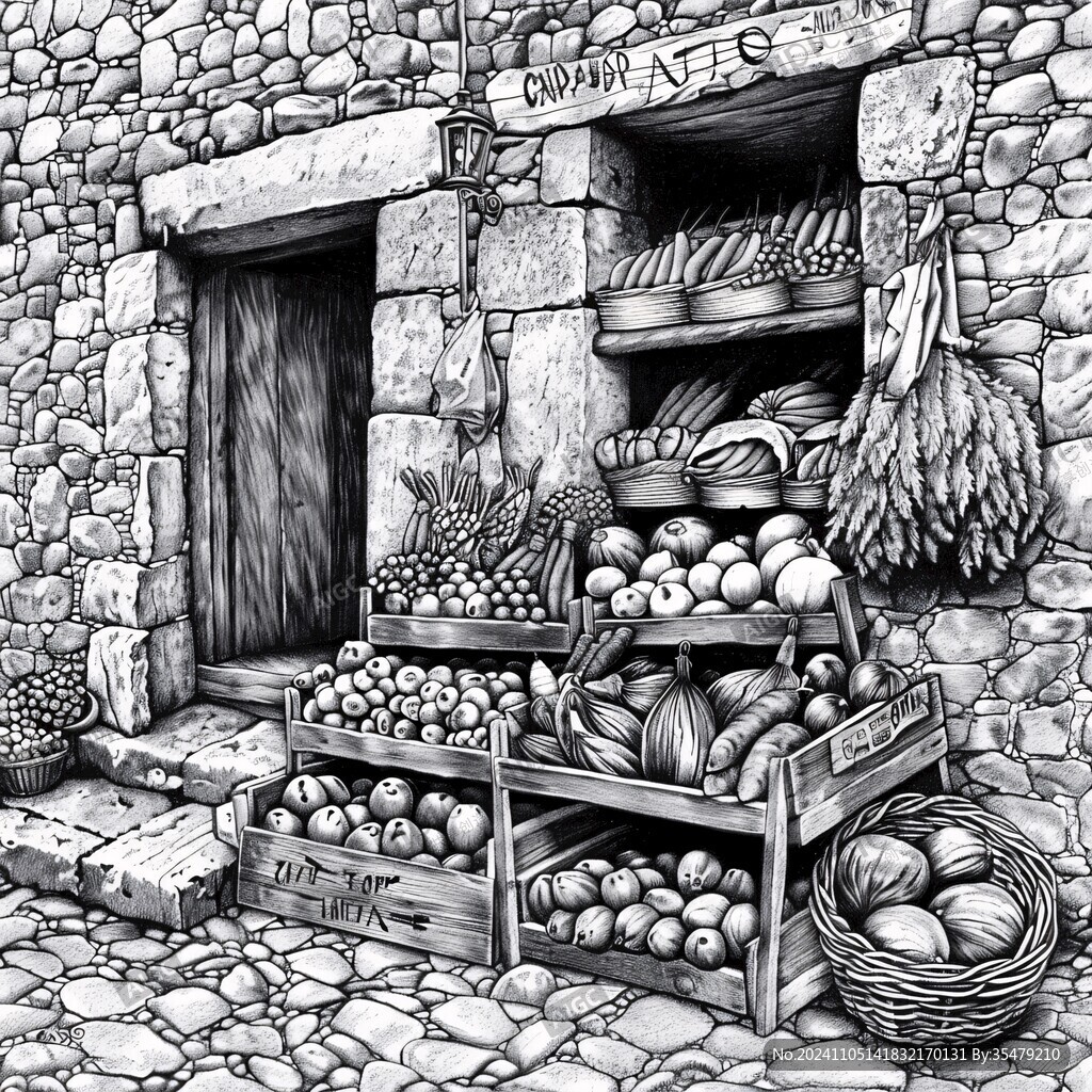 钢笔画作品