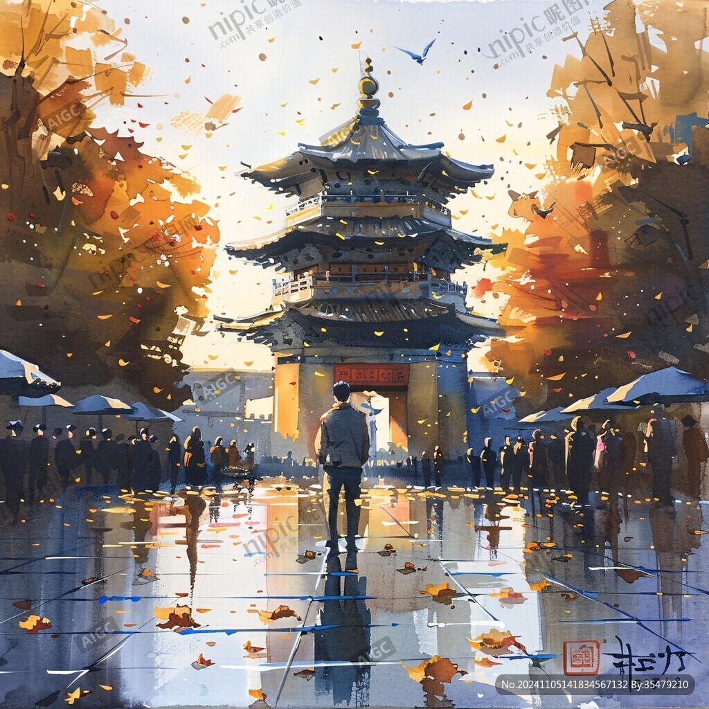 天一阁插画