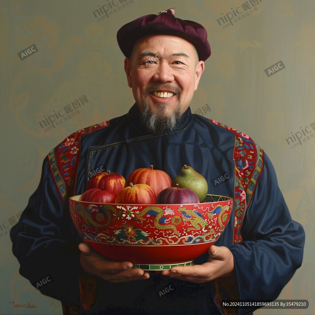 康熙寿星捧桃像