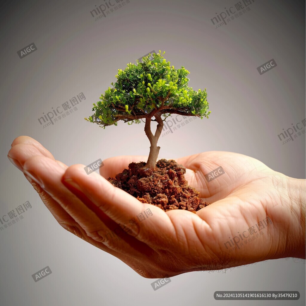 大手小手种树手势