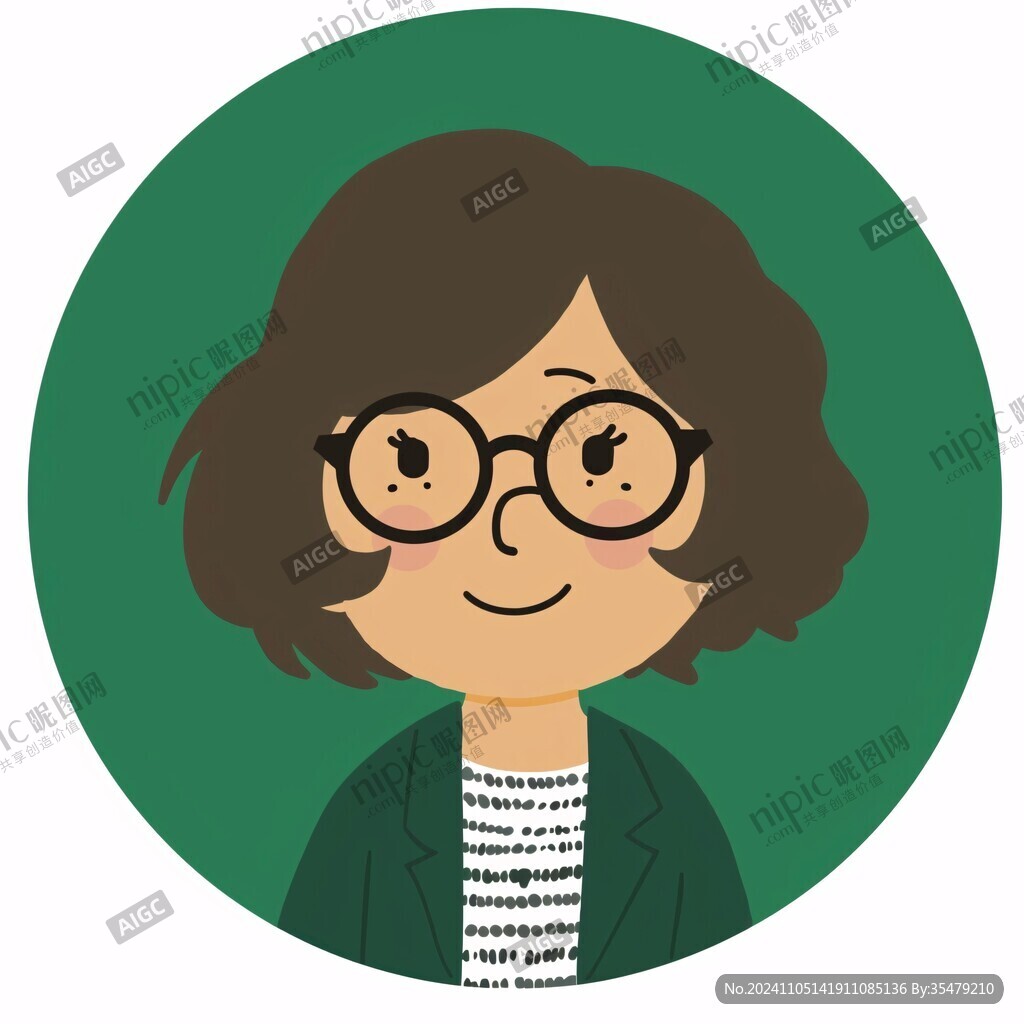 卡通年轻营养专家头像