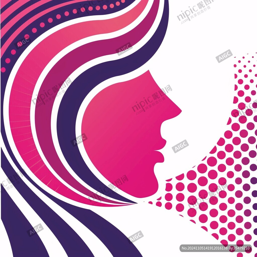 女人侧脸logo