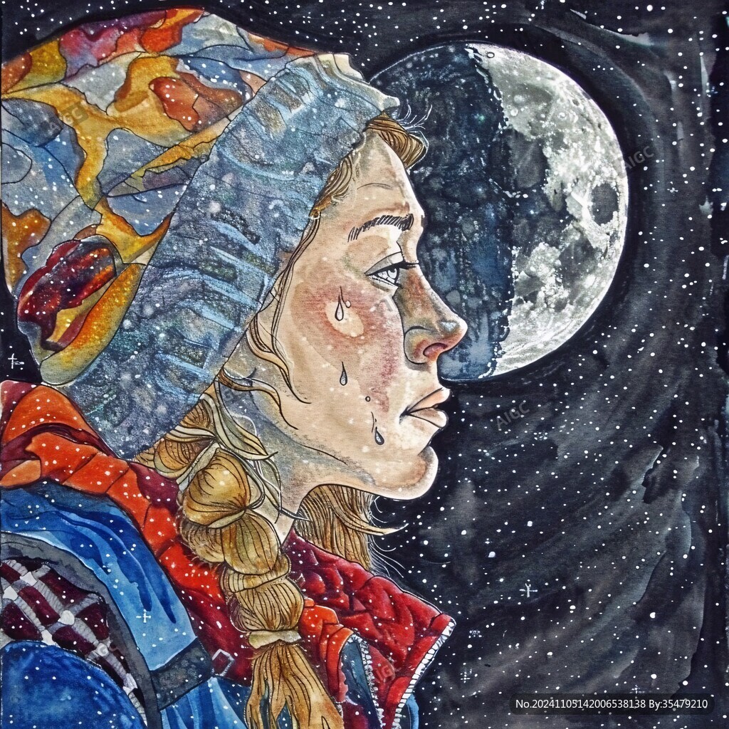 丙烯画插画