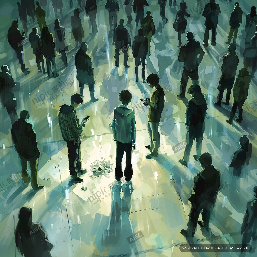 低头族插画