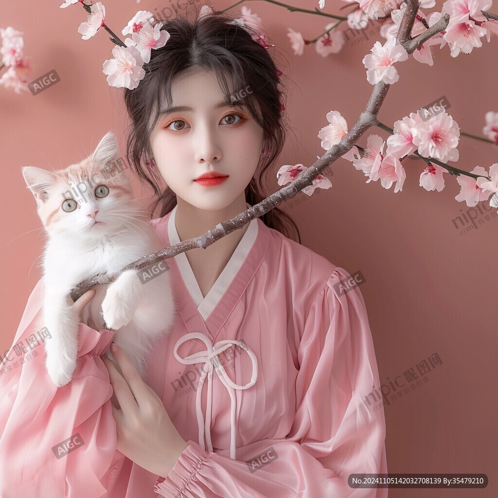 粉色汉服