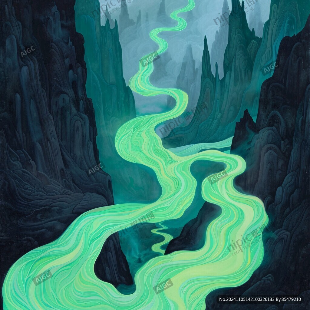 山河插画