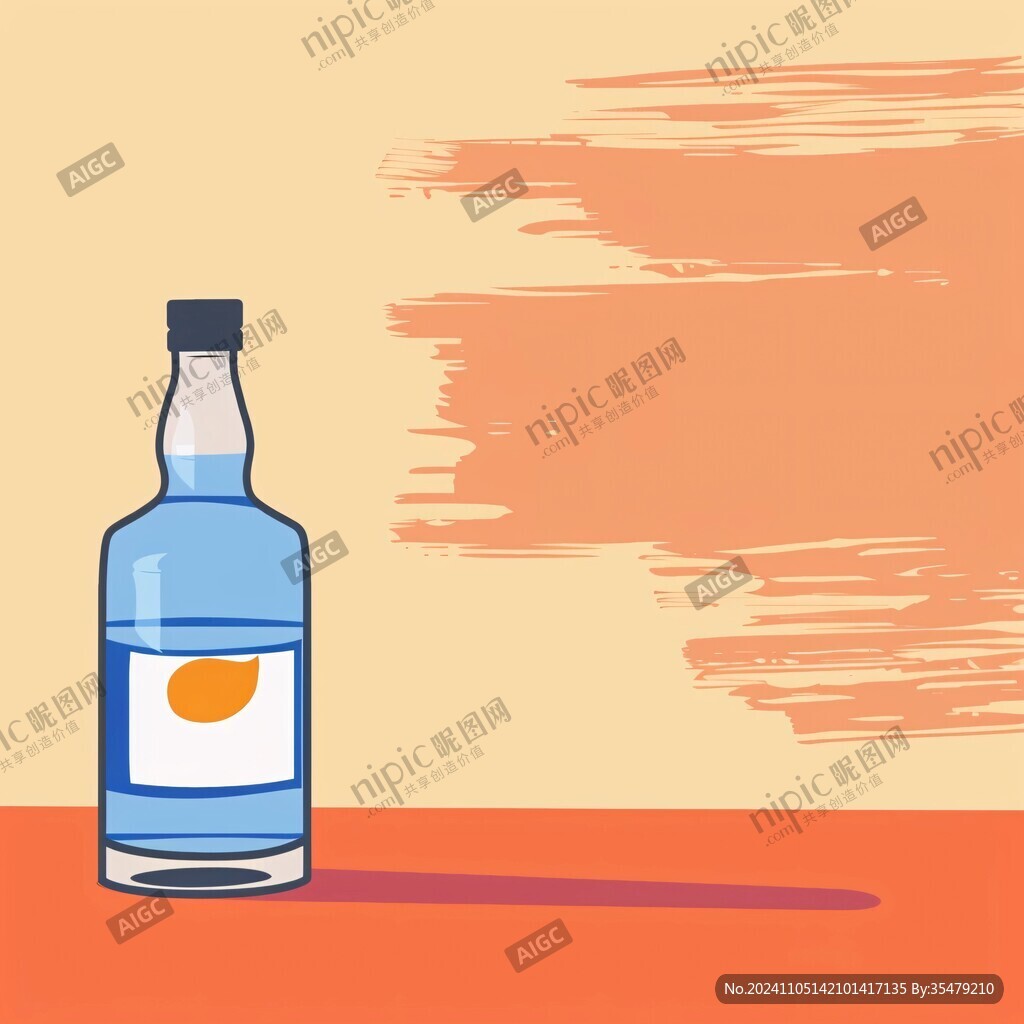 酒瓶插画
