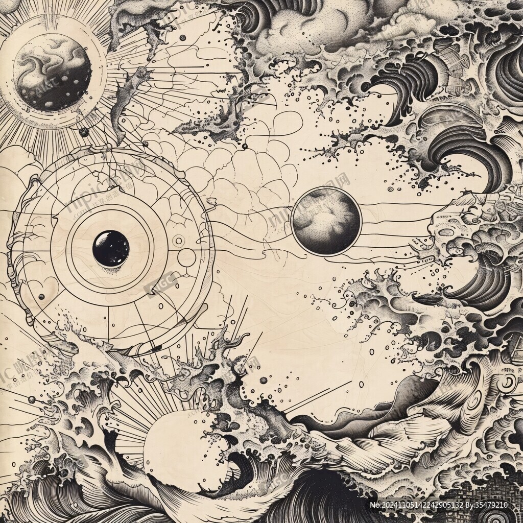 海洋流体画宇宙