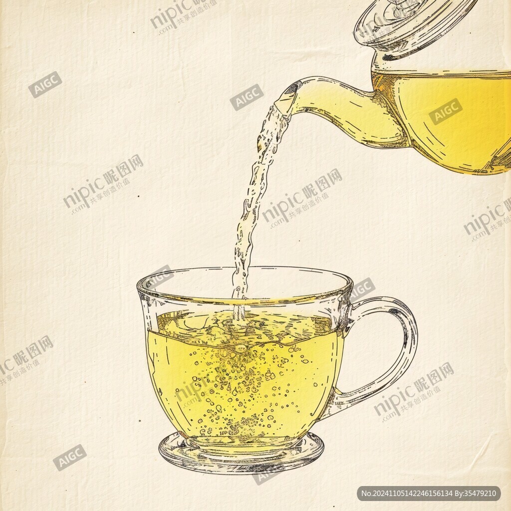 茶手绘