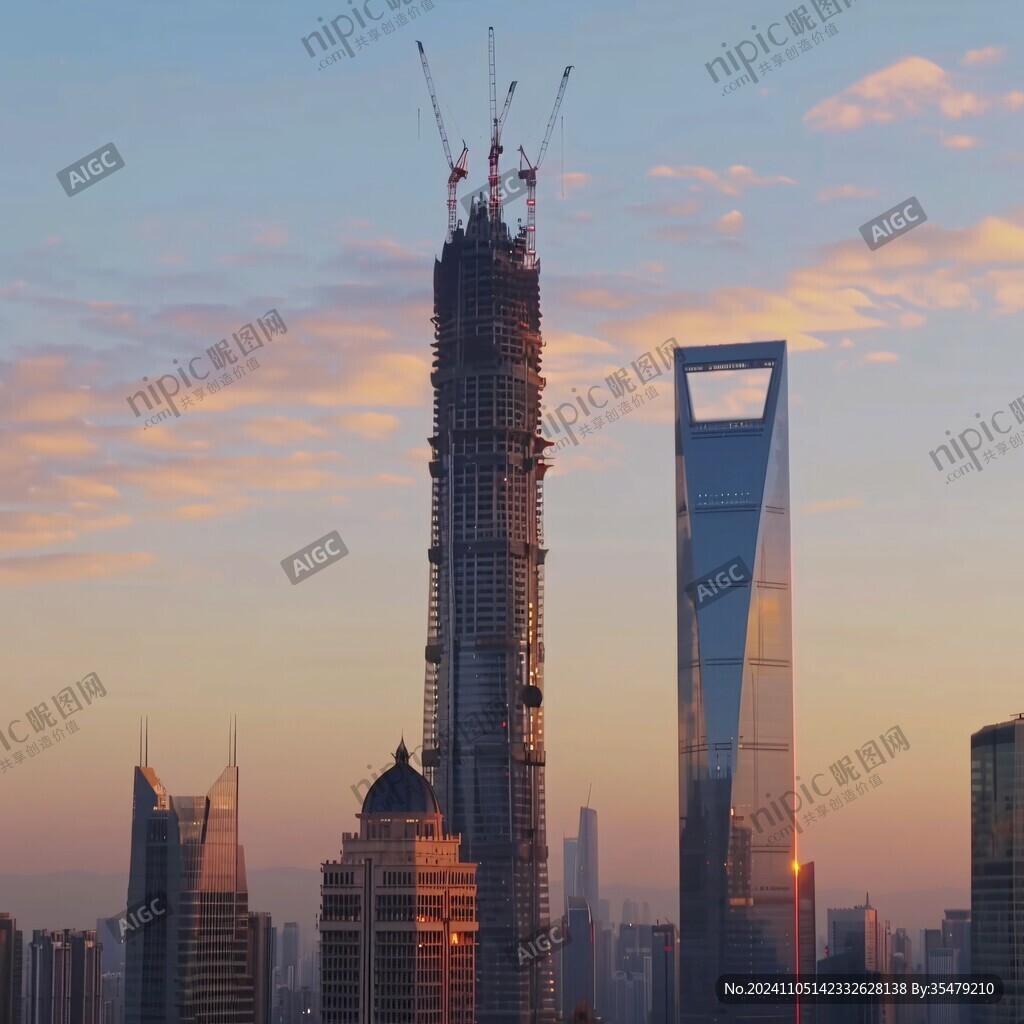 建设中的陆家嘴