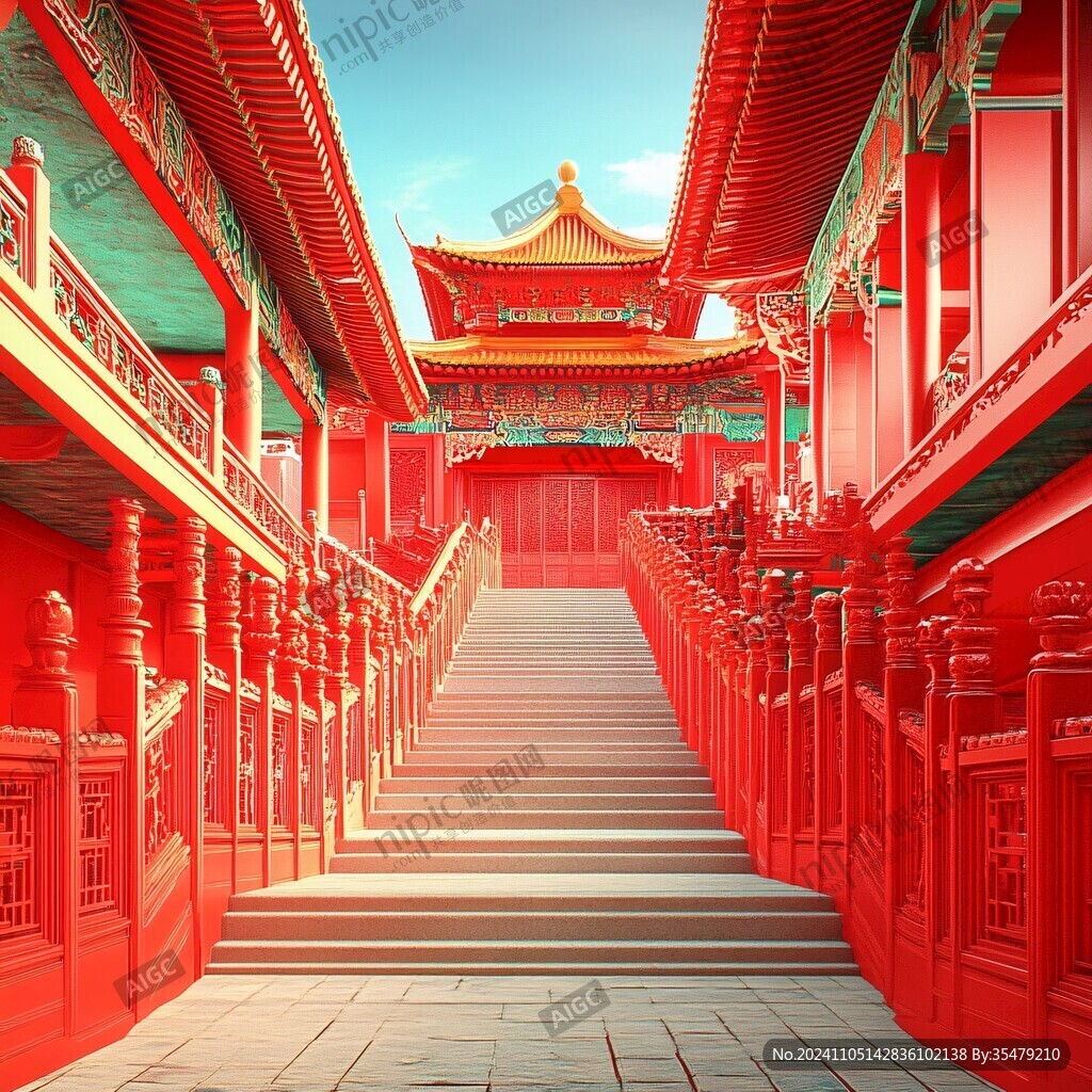 国潮风宫殿