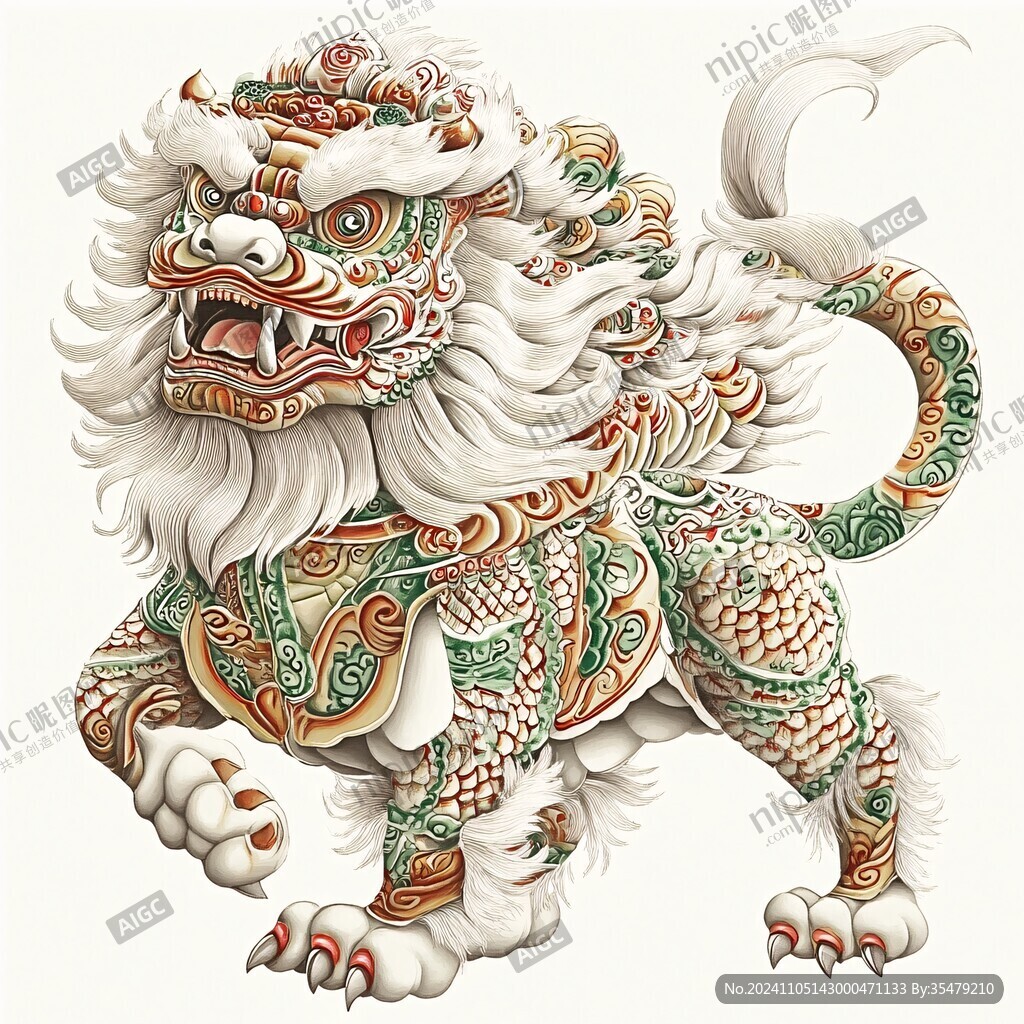 手绘貔貅貅插画