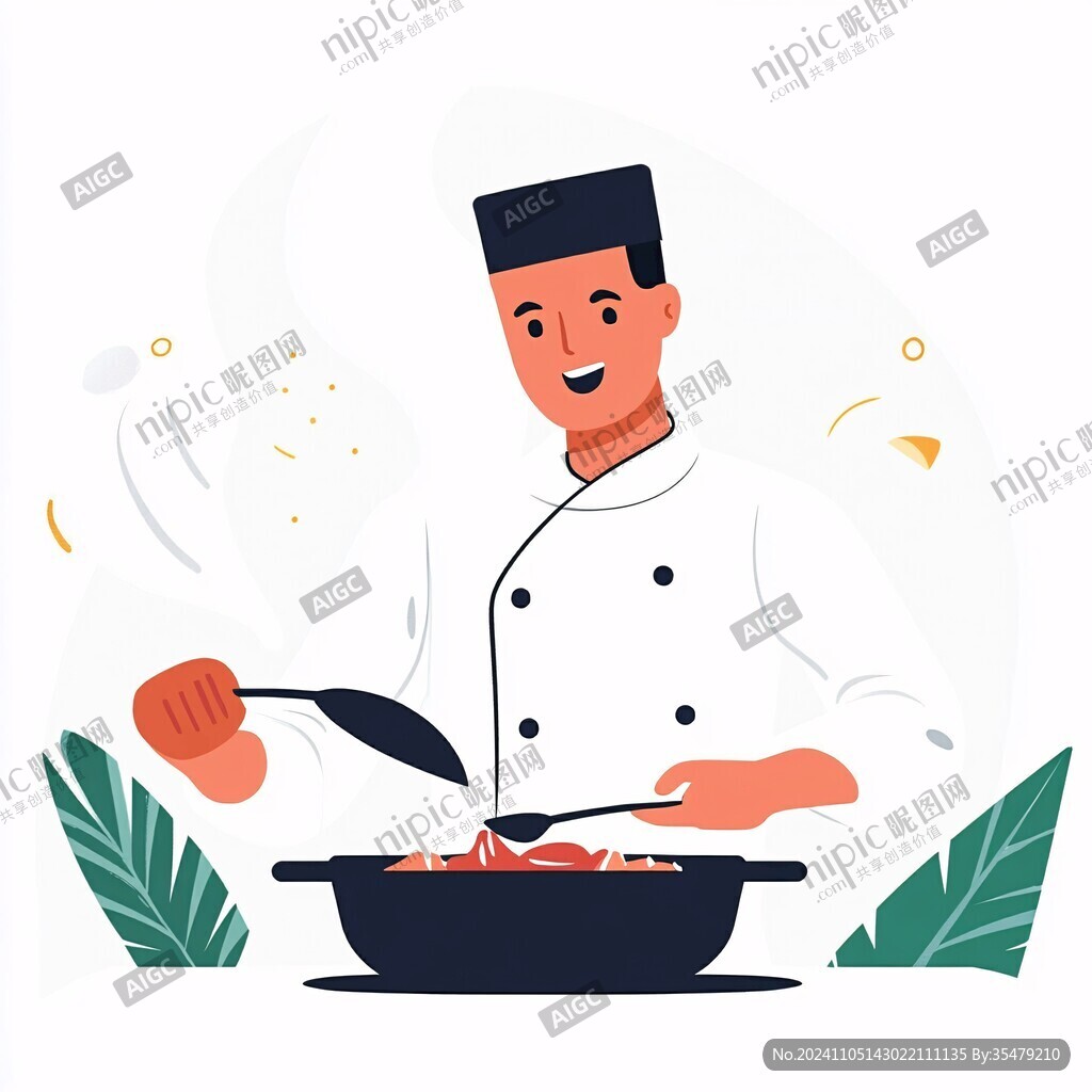 扁平风厨师
