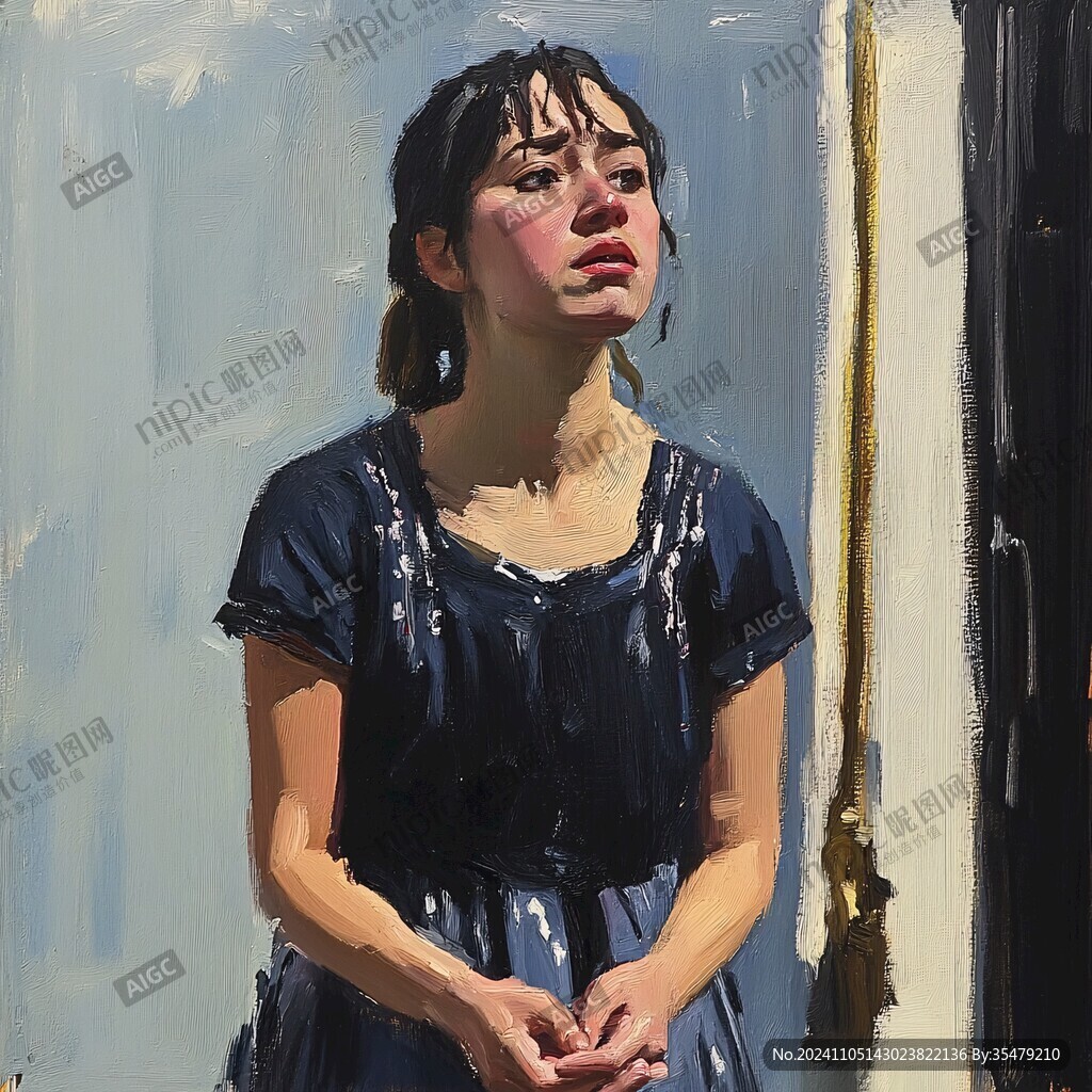 油画少女