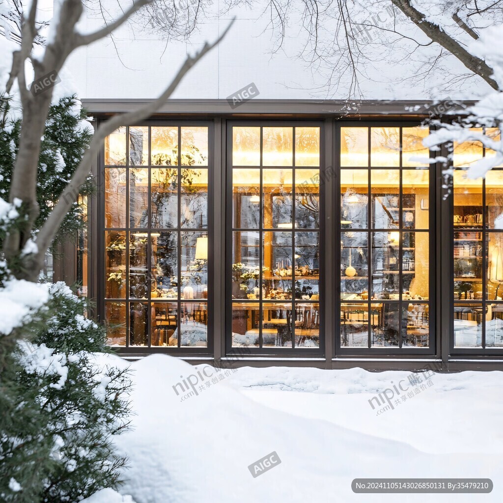 餐厅雪景