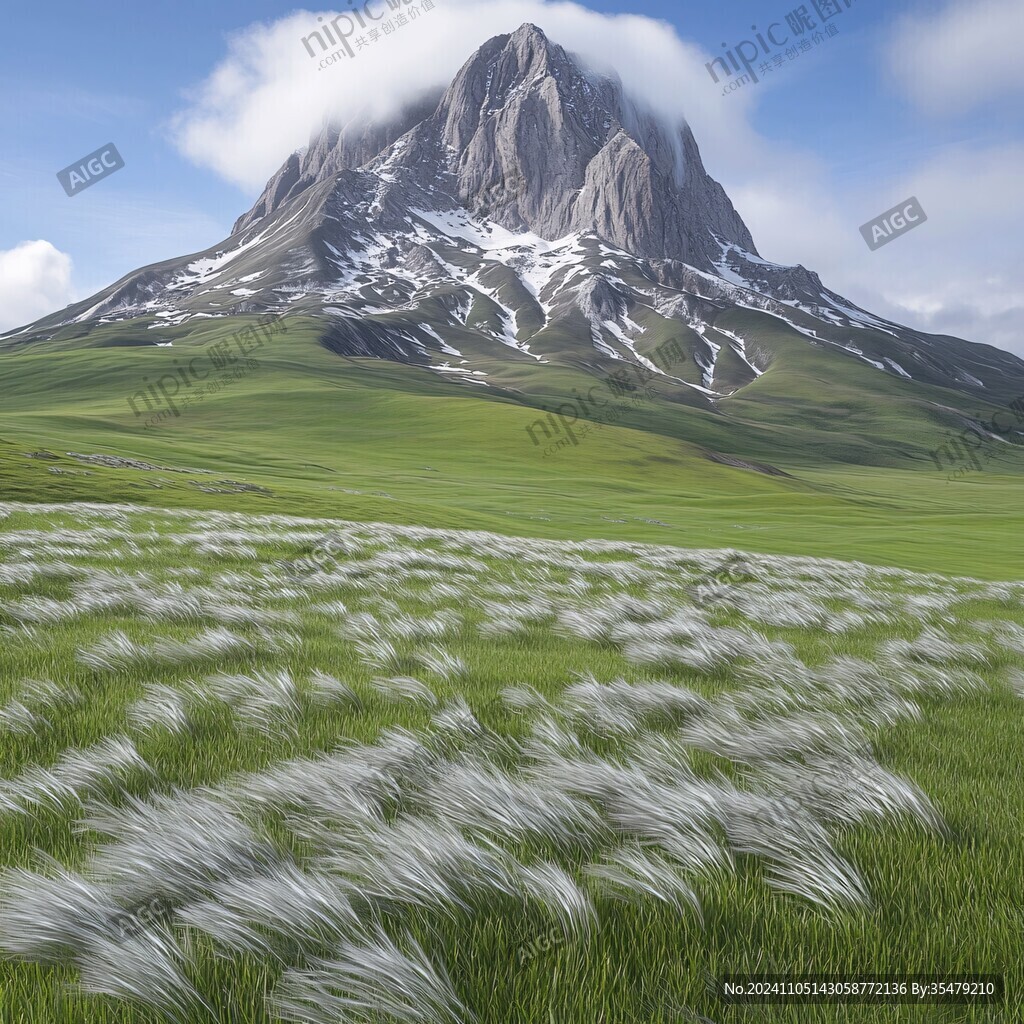 草地雪峰
