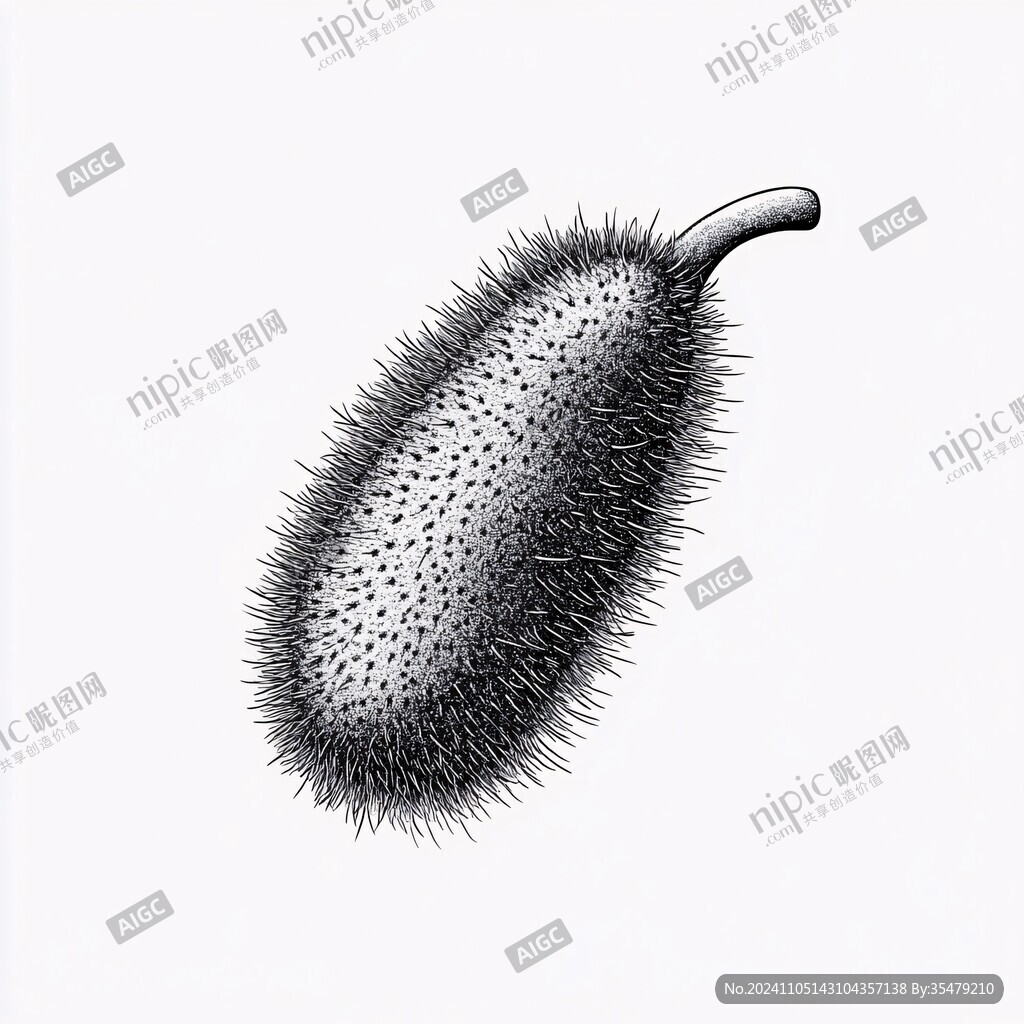 手绘苍耳子