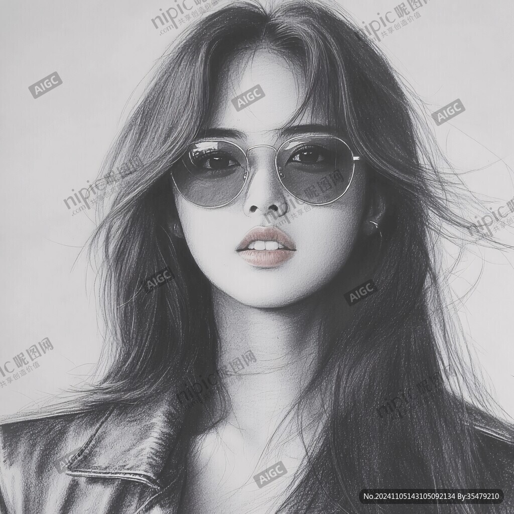 墨镜人物插画