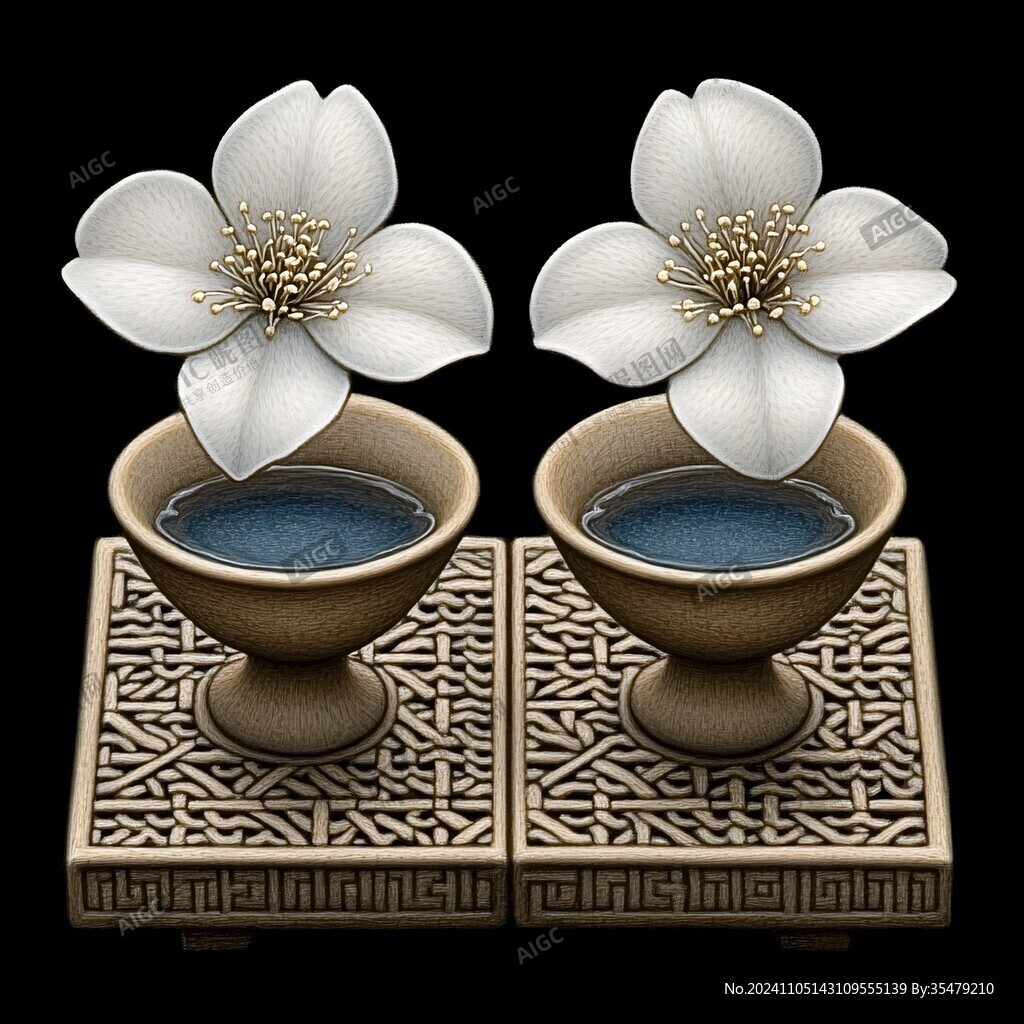 立体手绘金属花卉