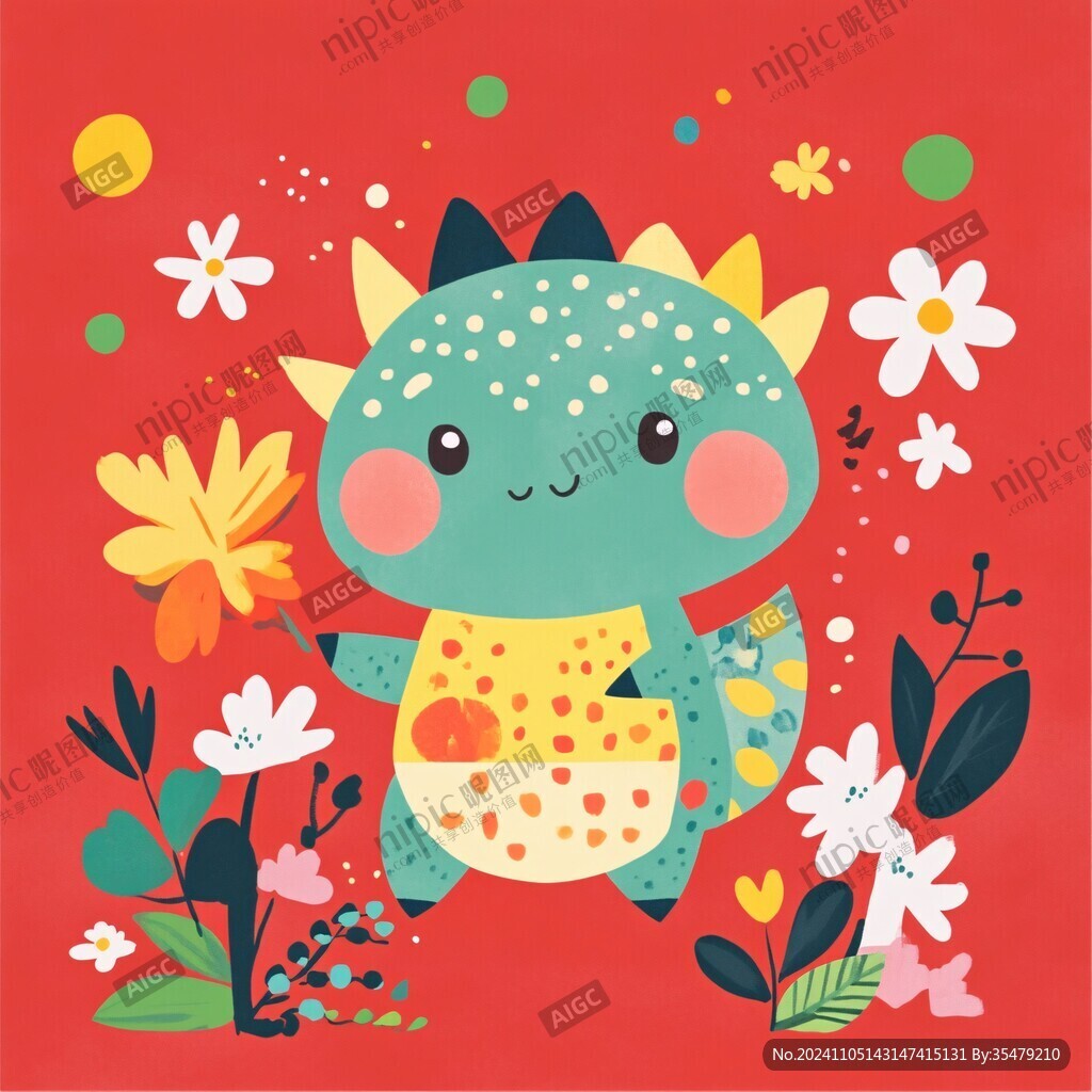 卡通龙宝宝鲜花