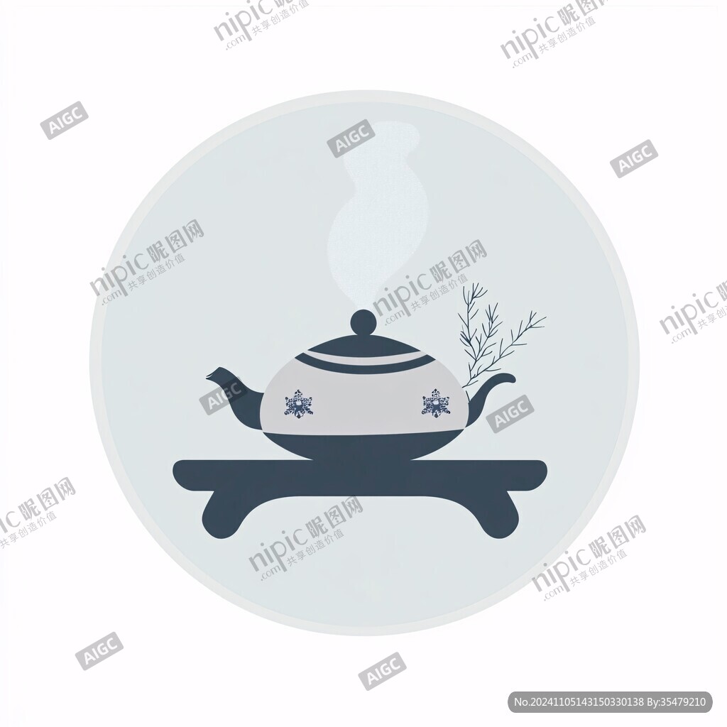 围炉煮茶插画