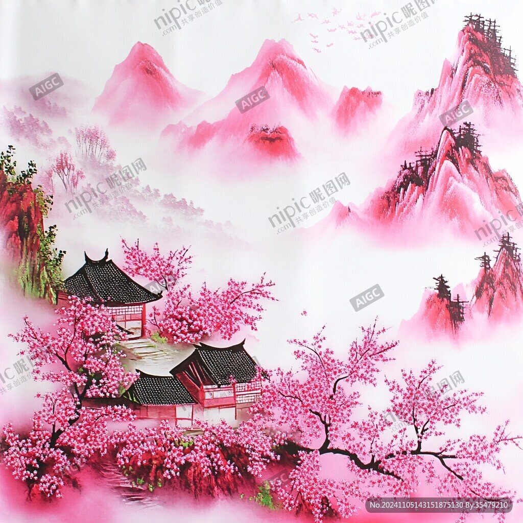 桃花壁纸壁画