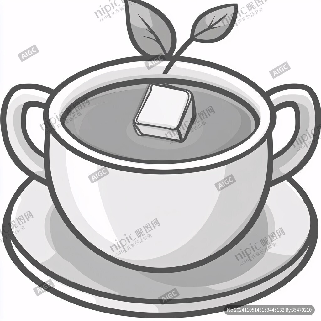 奶茶手绘图标