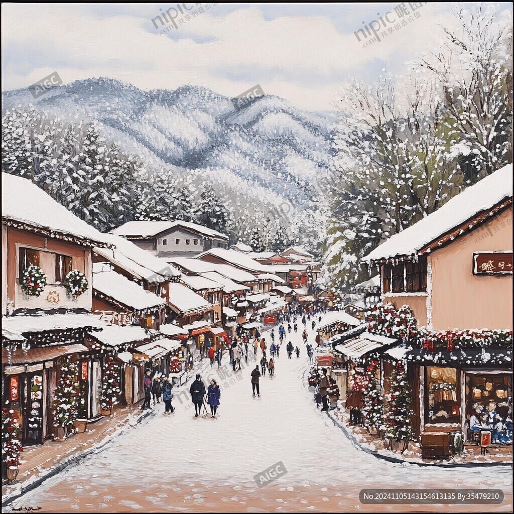 雪乡插画