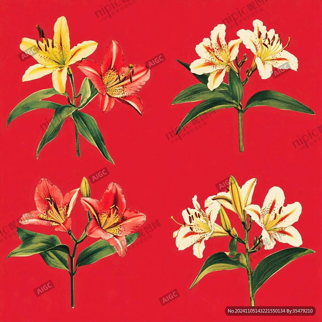 百合花插画