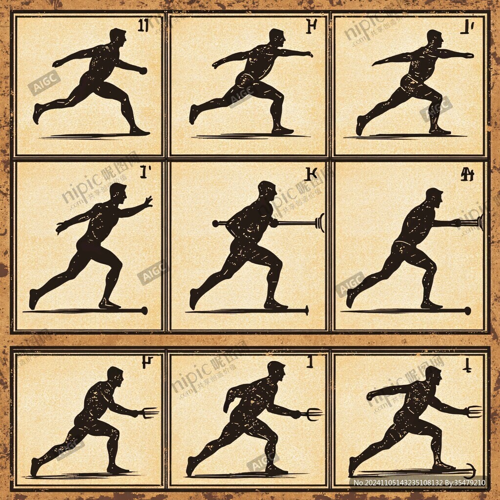 武术动作武馆挂画